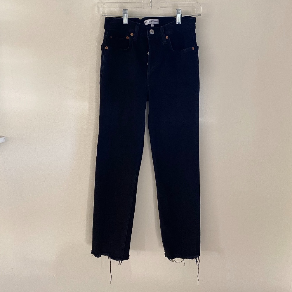 RE/DONE Rigid Stove Pipe high-rise straight-leg